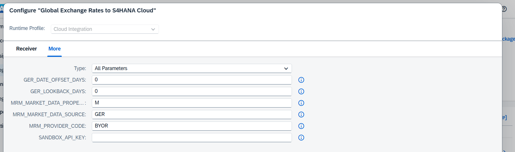 All parameters with inline help